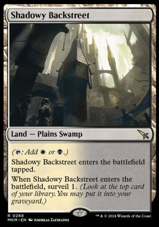 (268) Magic The Gathering Murders at Karlov Manor Single: Shadowy Backstreet Holo Rare