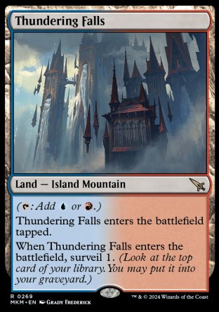 (269) Magic The Gathering Murders at Karlov Manor Single: Thundering Falls Holo Rare