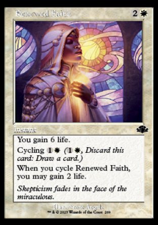 (269) Magic The Gathering Dominaria Remastered: Extras Single: Renewed Faith Holo Common