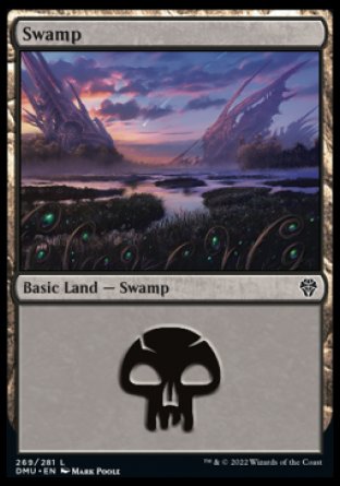 (269) Magic The Gathering Dominaria United Single: Swamp (V.2) Holo Land