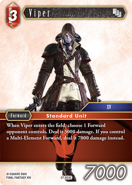 (003) Final Fantasy TCG Journey of Discovery Single: Viper (27-003) Common