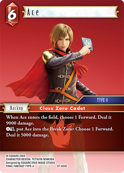 (004) Final Fantasy TCG Journey of Discovery Single: Ace (27-004) Common