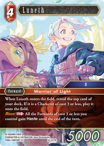 (017) Final Fantasy TCG Journey of Discovery Single: Luneth (27-017) (V.1) Rare