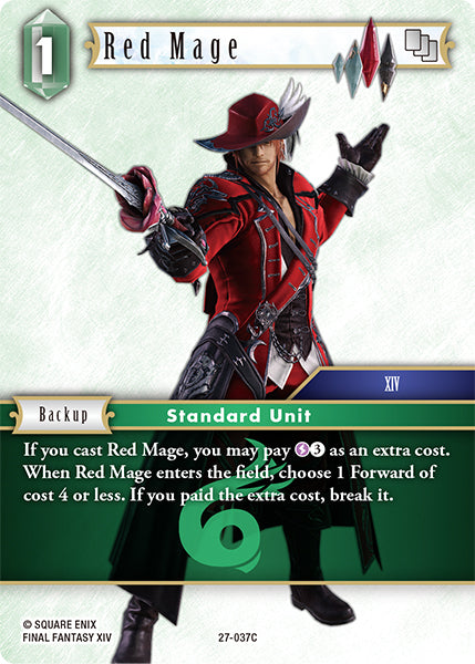 (037) Final Fantasy TCG Journey of Discovery Single: Red Mage (27-037) Common
