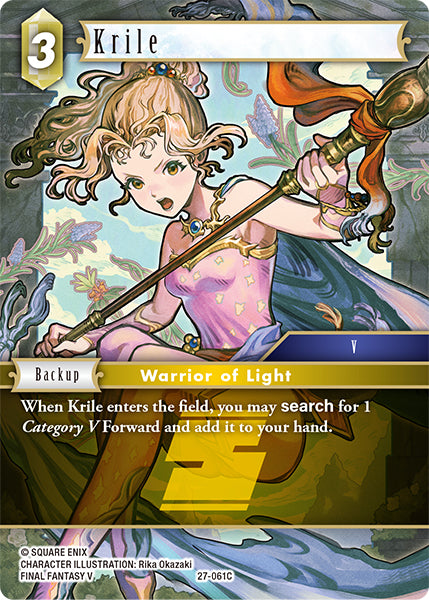 (061) Final Fantasy TCG Journey of Discovery Single: Krile (27-061) (V.1) Common