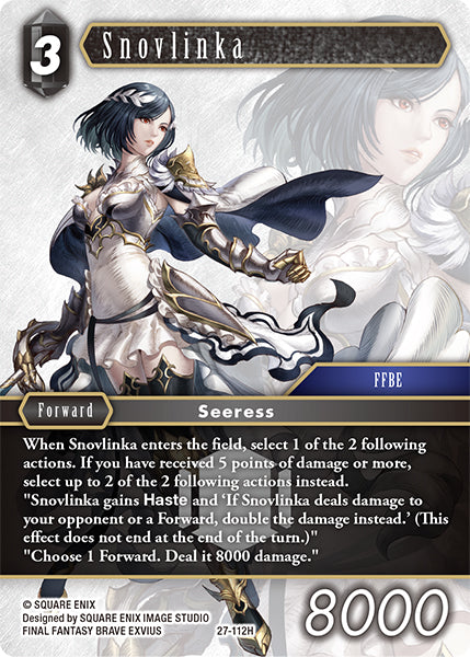 (112) Final Fantasy TCG Journey of Discovery Single: Snovlinka (27-112) Hero
