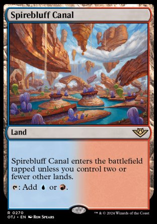 (270) Magic The Gathering Outlaws of Thunder Junction Single: Spirebluff Canal Holo Rare
