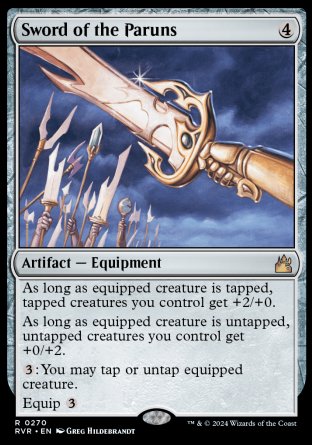(270) Magic The Gathering Ravnica Remastered Single: Sword of the Paruns Holo Rare