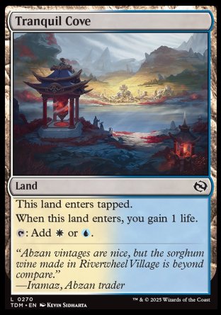 (270) Magic The Gathering Tarkir: Dragonstorm Single: Tranquil Cove Holo Common