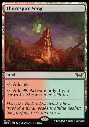 (270) Magic The Gathering Duskmourn: House of Horror Single: Thornspire Verge Holo Rare