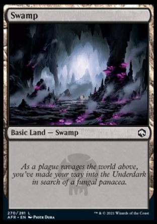 (270) Magic The Gathering Adventures in the Forgotten Realms Single: Swamp (V.1) Holo Land