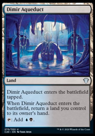 (270/322) Magic The Gathering Commander: Ikoria Single: Dimir Aqueduct Uncommon