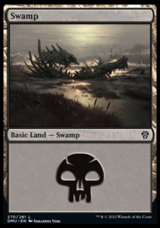 (270) Magic The Gathering Dominaria United Single: Swamp (V.3) Holo Land