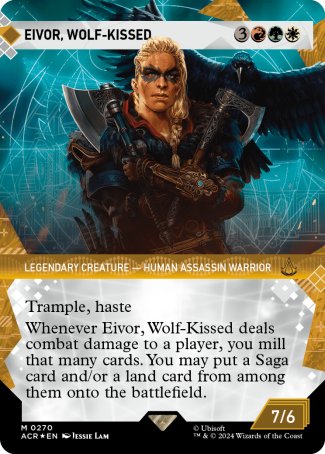 (270) Magic The Gathering Universes Beyond: Assassin's Creed: Extras Single: Eivor, Wolf-Kissed (V.3) Mythic