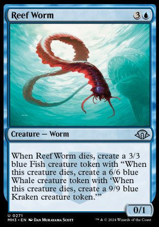 (271) Magic The Gathering Modern Horizons 3 Single: Reef Worm Uncommon