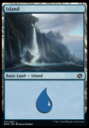(271) Magic The Gathering The Brothers' War Single: Island (V.4) Land