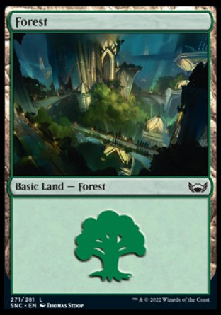 (271) Magic The Gathering Streets of New Capenna Single: Forest (V.4) Holo Land
