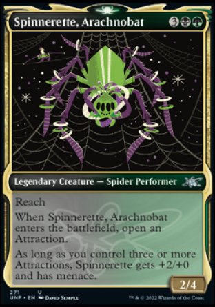 (271) Magic The Gathering Unfinity: Extras Single: Spinnerette, Arachnobat (V.1) Holo Uncommon