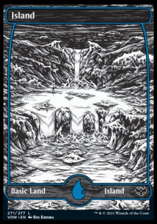 (271) Magic The Gathering Innistrad: Crimson Vow Single: Island (V.2) Land