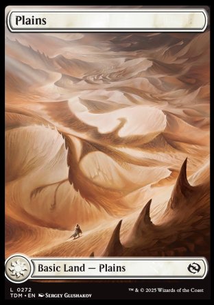 (272) Magic The Gathering Tarkir: Dragonstorm Single: Plains (V.1) Holo Land