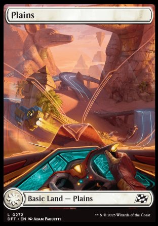 (272) Magic The Gathering Aetherdrift Single: Plains (V.1) Holo Land