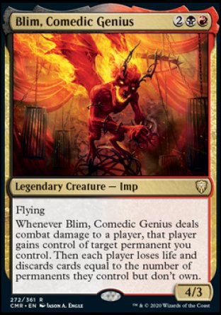 (272/361) Magic The Gathering Commander Legends Single: Blim, Comedic Genius Holo Rare