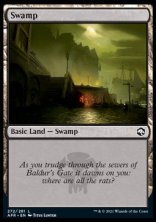 (272) Magic The Gathering Adventures in the Forgotten Realms Single: Swamp (V.3) Holo Land