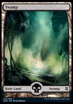 (272/280) Magic The Gathering Zendikar Rising Single: Swamp (V.1) Holo Land