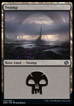 (272) Magic The Gathering The Brothers' War Single: Swamp (V.3) Holo Land