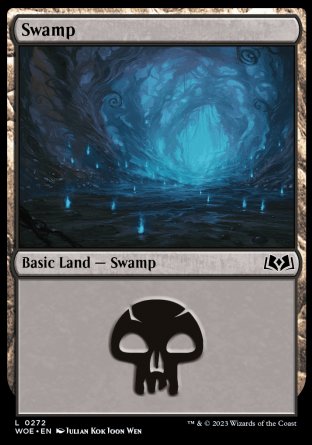 (272) Magic The Gathering Wilds of Eldraine Single: Swamp (V.3) Land