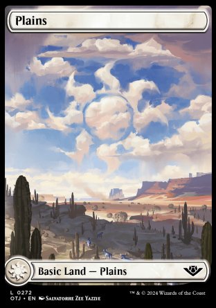 (272) Magic The Gathering Outlaws of Thunder Junction Single: Plains (V.1) Holo Land