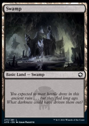 (273) Magic The Gathering Adventures in the Forgotten Realms Single: Swamp (V.4) Holo Land