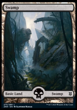 (273/280) Magic The Gathering Zendikar Rising Single: Swamp (V.2) Land