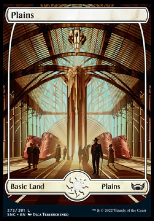 (273) Magic The Gathering Streets of New Capenna Single: Plains (V.2) Holo Land