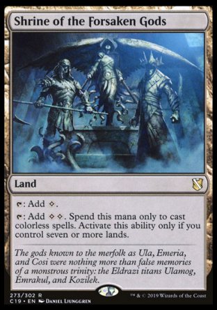 (273) Magic The Gathering Commander 2019 Single: Shrine of the Forsaken Gods Rare