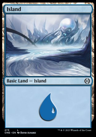 (273) Magic The Gathering Phyrexia: All Will Be One: Extras Single: Island (V.1) Holo Land
