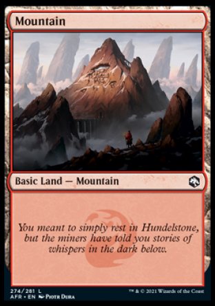(274) Magic The Gathering Adventures in the Forgotten Realms Single: Mountain (V.1) Holo Land