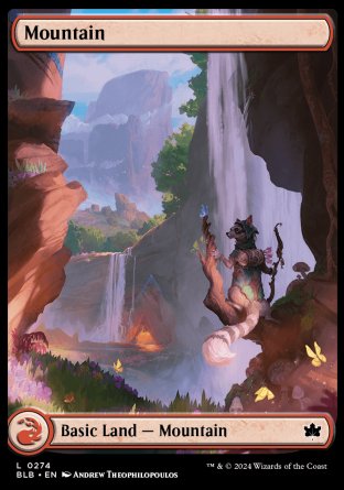 (274) Magic The Gathering Bloomburrow Single: Mountain (V.1) Holo Land