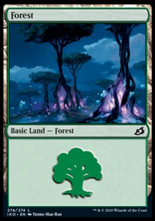 (274/274) Magic The Gathering Ikoria: Lair of Behemoths Single: Forest (V.3) Holo Land