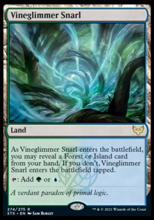 (274) Magic The Gathering Strixhaven: School of Mages Single: Vineglimmer Snarl Holo Rare