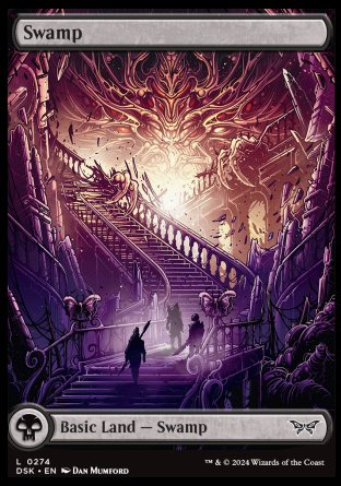 (274) Magic The Gathering Duskmourn: House of Horror Single: Swamp Holo Land