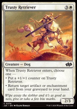 (274) Magic The Gathering Foundations Jumpstart Single: Trusty Retriever Common