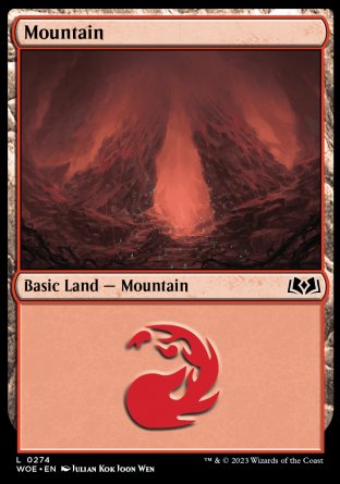 (274) Magic The Gathering Wilds of Eldraine Single: Mountain (V.3) Holo Land