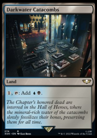 (274) Magic The Gathering Universes Beyond: Warhammer 40000 Single: Darkwater Catacombs Holo Rare