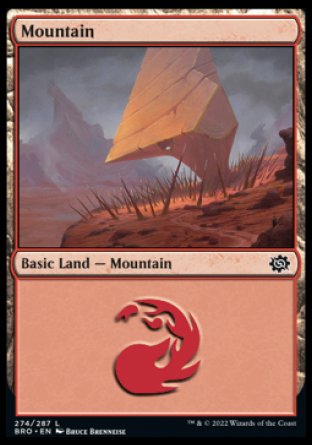 (274) Magic The Gathering The Brothers' War Single: Mountain (V.3) Holo Land