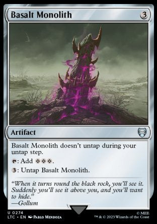 (274) Magic The Gathering Commander: The Lord of the Rings: Tales of Middle-earth Single: Basalt Monolith Uncommon