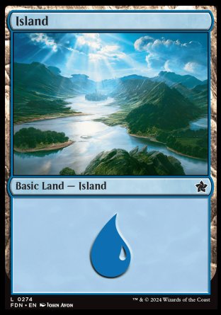 (274) Magic The Gathering Magic: The Gathering Foundations Single: Island (V.1) Land