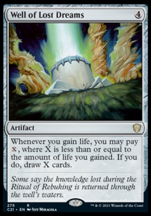 (275) Magic The Gathering Commander: Strixhaven Single: Well of Lost Dreams Rare