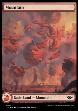 (275) Magic The Gathering Outlaws of Thunder Junction Single: Mountain (V.1) Holo Land