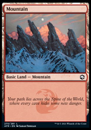 (275) Magic The Gathering Adventures in the Forgotten Realms Single: Mountain (V.2) Holo Land